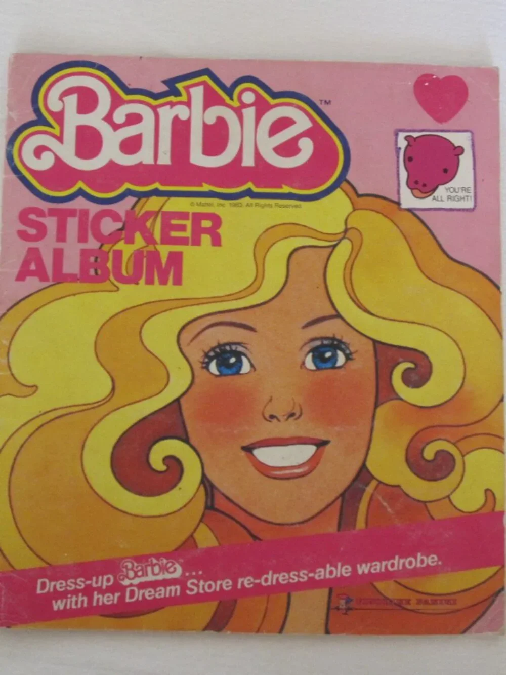 1983 Barbie / Panini Sticker Album - 90% Completely full